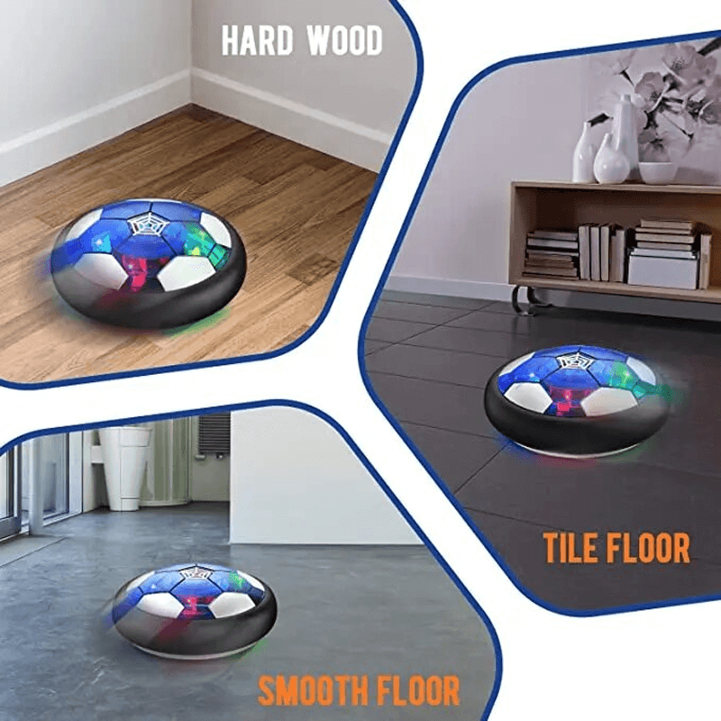 HoverKick - Flytande LED-svävande Fotbollsleksak med Skumstötdämpare för Inomhusfotbollsspel-Lek & Spel-BB-Hemnix