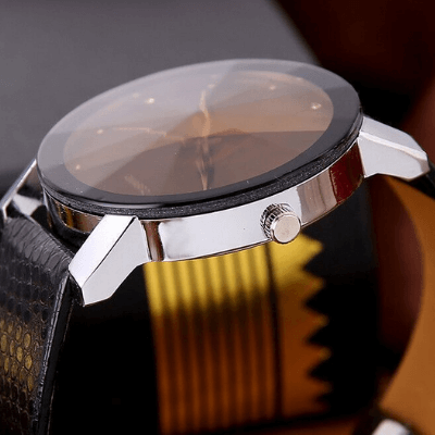 Kvarts män läderklocka-Watches for men-Bellasverige-Hemnix