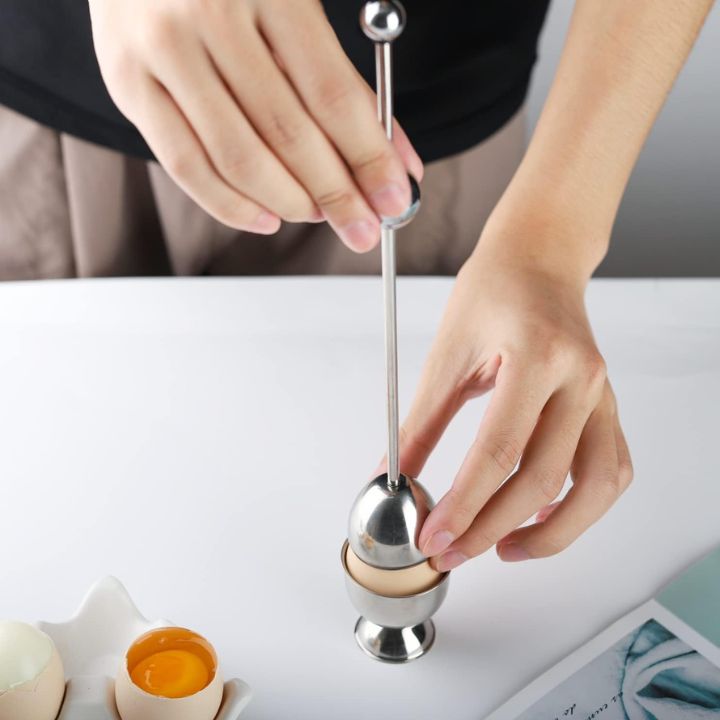 2 st äggtoppare – rostfritt stålöppnare MILA Sverige