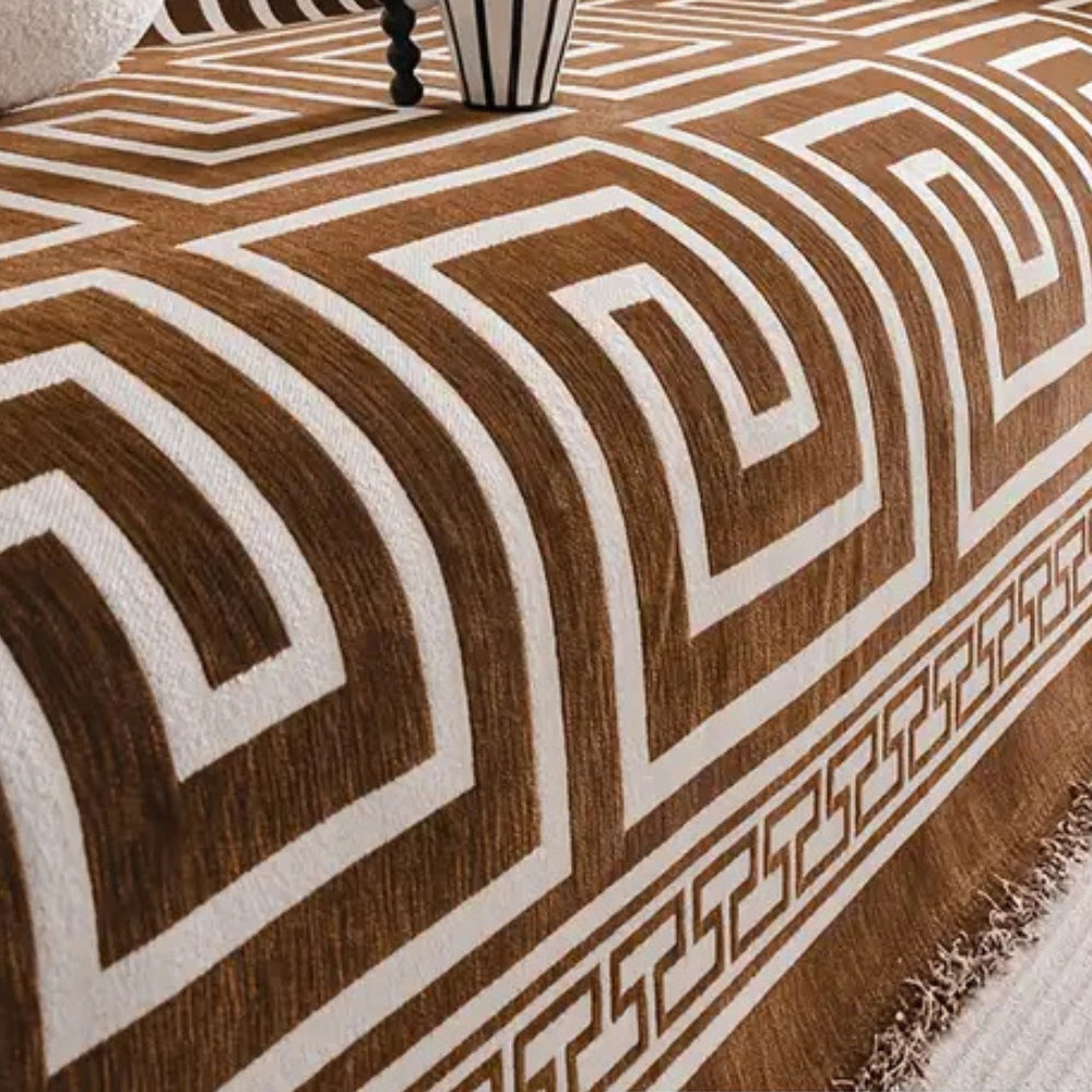 Meander Fransar Chenille Sofabygd Carvallo