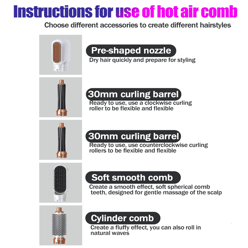 Professionell 5 i 1 Hårstyler-Personligt-BB-Hemnix