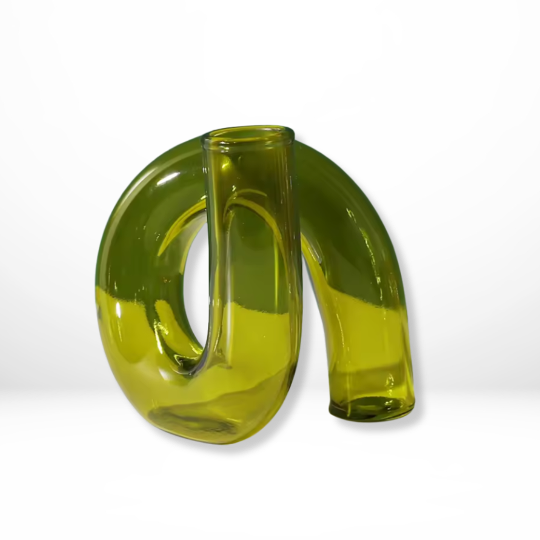 LoopForm Glasvas | Skulptural Borosilicate Design | Modern Transparent Carvallo