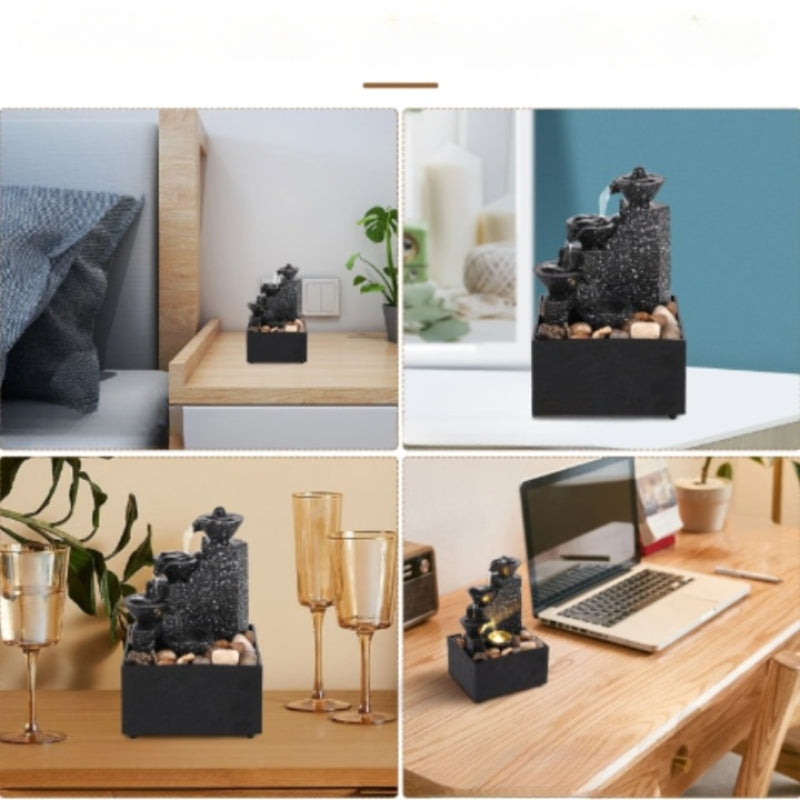 RippleNest - Sofistikerad bordfontän med lugnande vattenström för fridfulla rum Carvallo