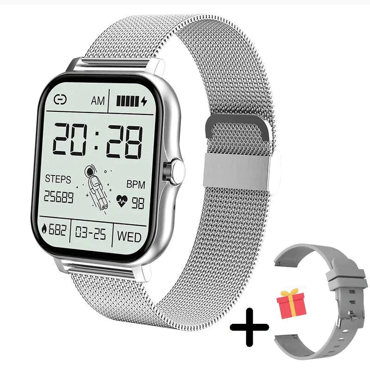 Digital Smart Watch för Män & Kvinnor Med Bluetooth Samtal, Full Touch Skärm, Fitness & Sport Tracker Carvallo