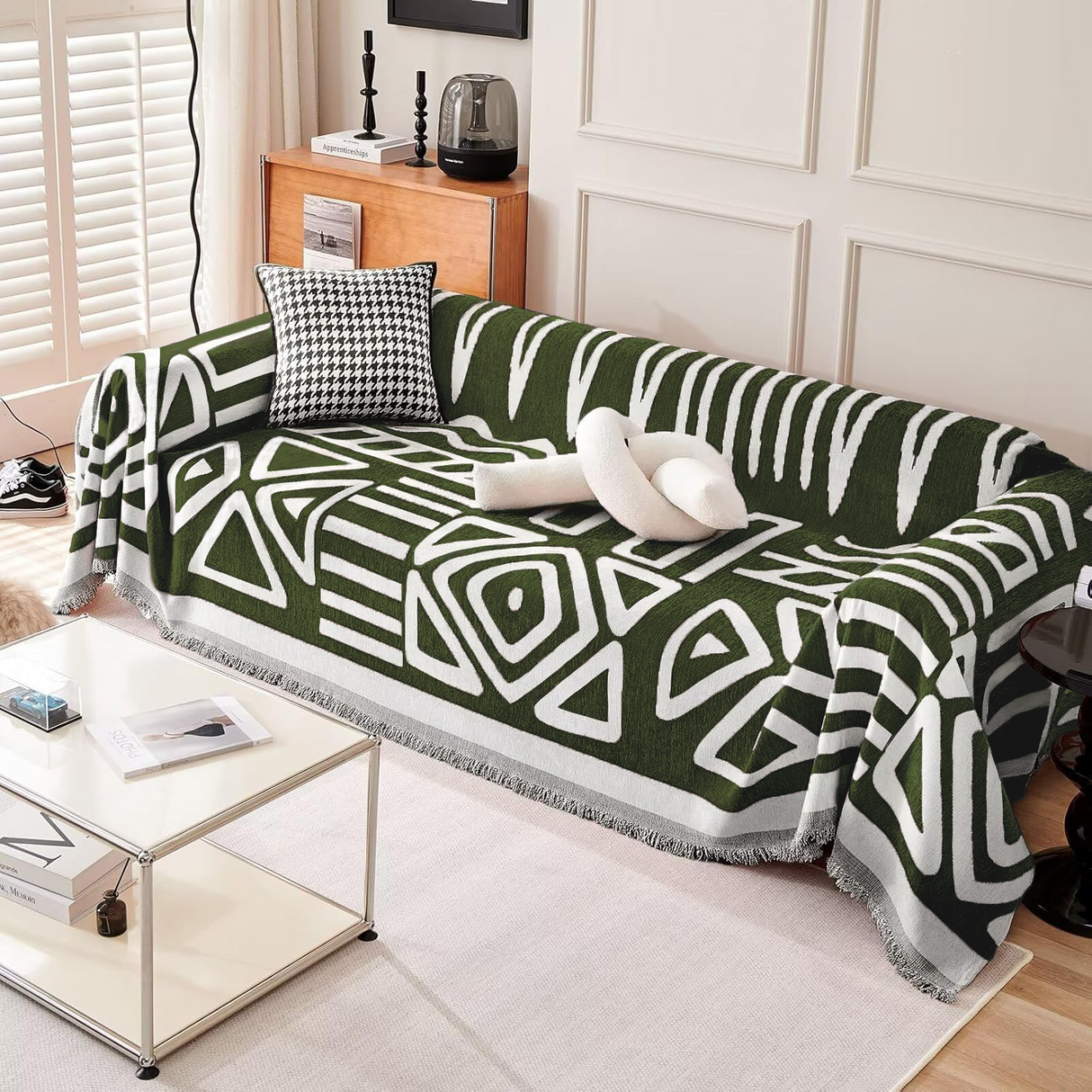 Geometrisk bohemisk stil sofföverdrag - Modern, stilfull och hållbart soffa skydd Carvallo