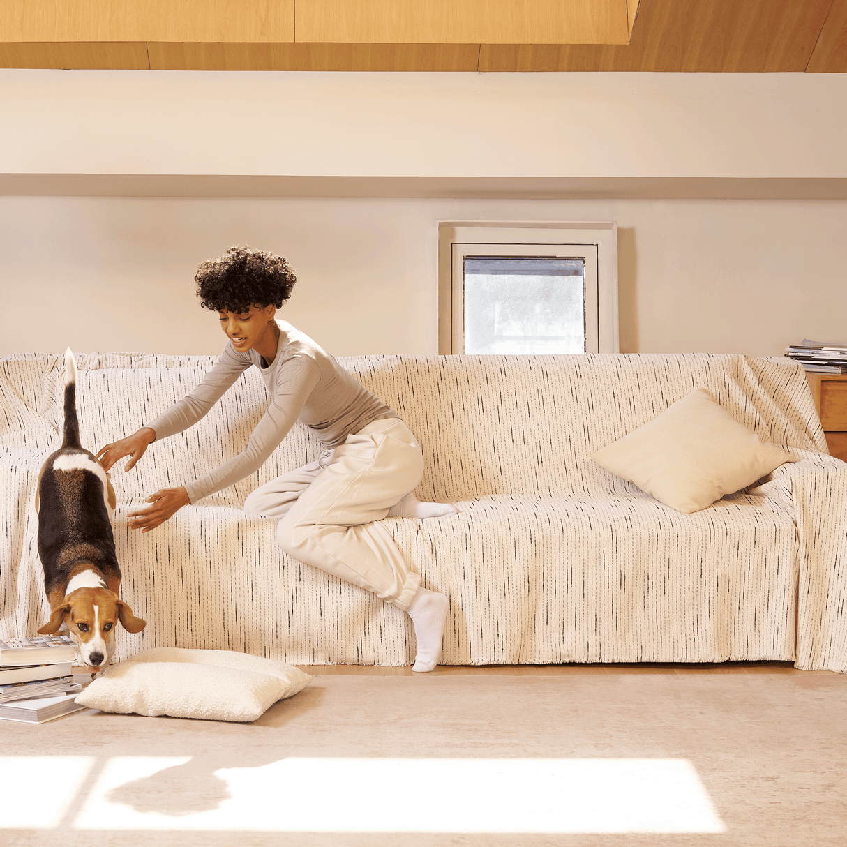 Jacquard Chenille Sofföverdrag - Modernt, Stiligt & Hållbart Soffskydd Carvallo