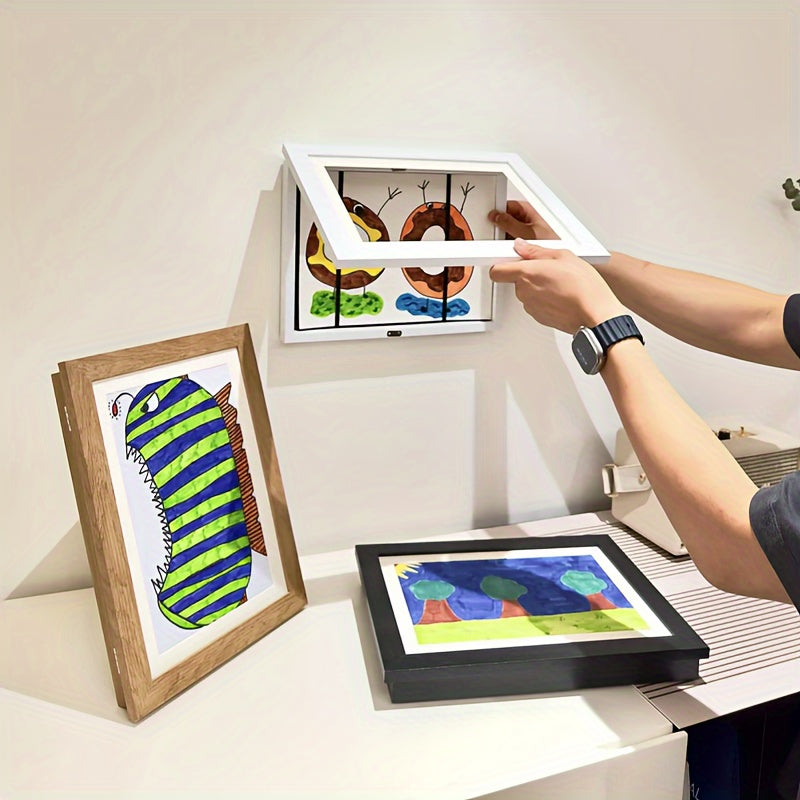 Digitalt fotoramme magnetisk träväggsdisplay Carvallo