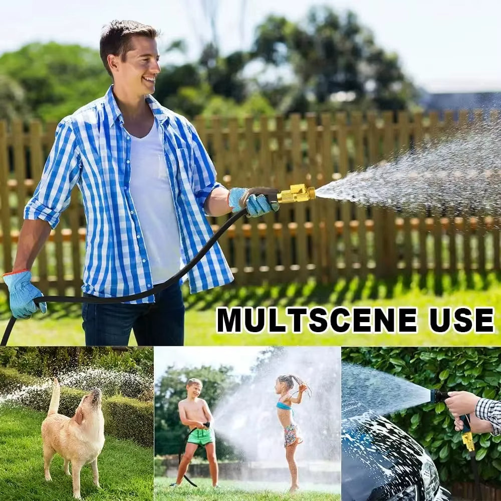 30m Expandbar Trädgårdsslang | Anti-Kink, Trasselfri & Ultra Hållbar för Stora Trädgårdar och Utomhusbruk Carvallo