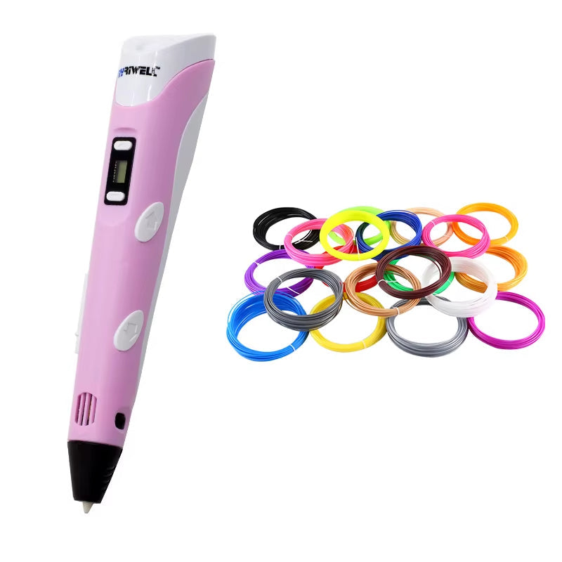 Original 3D Skrivpenna – Barnvänlig med 20 Färger & 100M Filament Carvallo