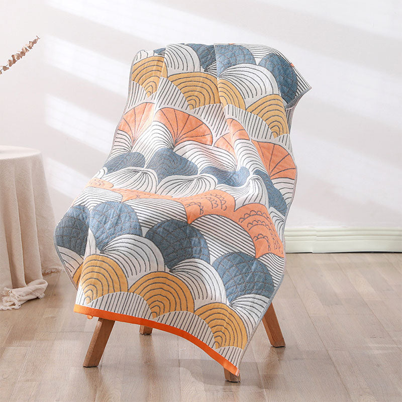 Shell Print Jacquard Bomull Handduk 70x140cm Carvallo