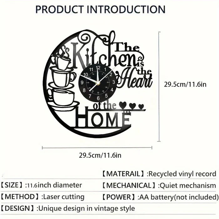 Tidlös charm – Elegant väggklocka för att lysa upp ditt köksutrymme MILA Sverige