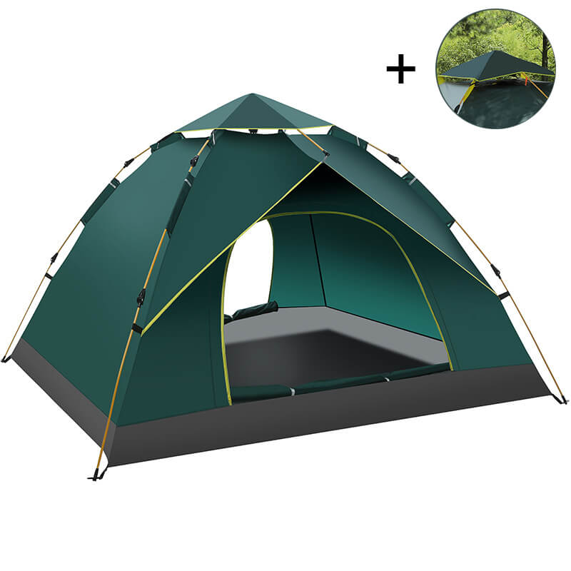 Expresstält 3 Sekunder Helautomatiskt Pop-up Tält Camping & Vandring-Pop-up Tält-BB-Grön-Small: 1-2 Personer 200x150cm-Hemnix
