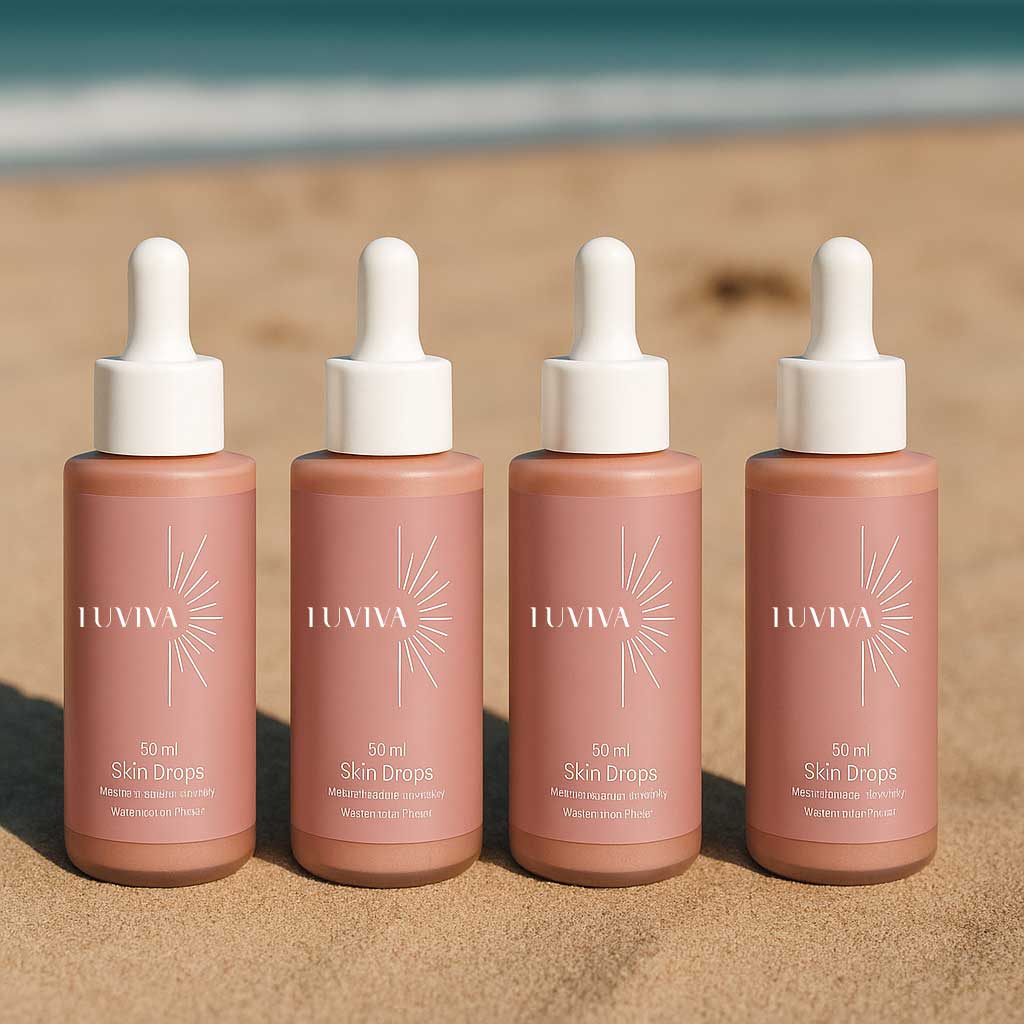 TanVera – Brun Utan Sol Droppar för Inre Lyster | Naturlig Solkysst Hud Utan UV-Self Tanner-Luviva Shop-KÖP 2 + FÅ 2 GRATIS = 124kr/st-Hemnix