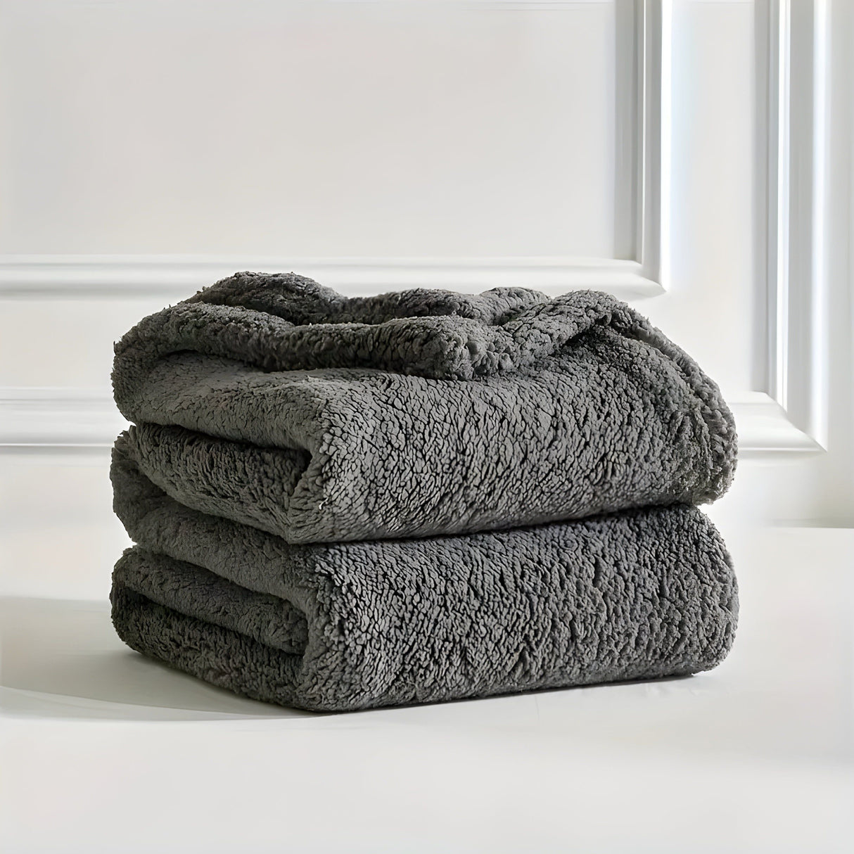 DoubleCozy Blanket - Lätt och avslappnad dubbelsidig Sherpa-fleecefilt Carvallo