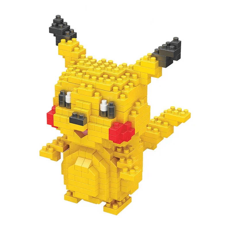 Poke Karaktärs Nanoblocks Anime Byggklossar-Byggsats-BB-Pikachu-Hemnix