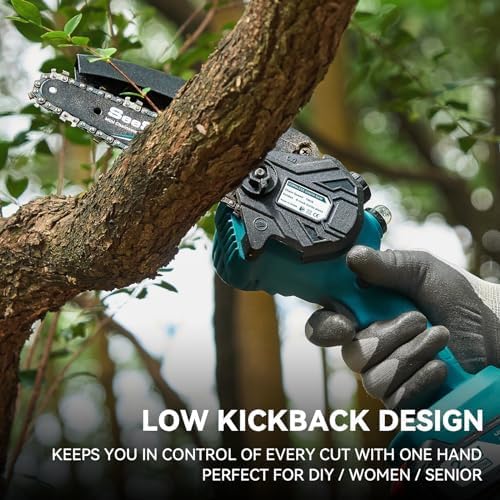 PowerCut Mini | Trådlös 6-tums kedjesåg för trädtrimning Carvallo