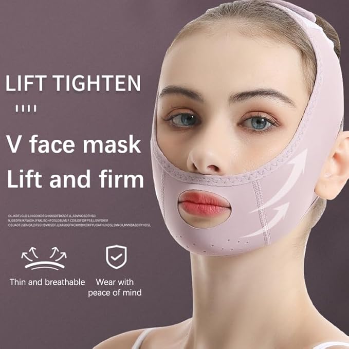 Ansiktslyftande mask | V-linjeformande rem för hudvård Carvallo