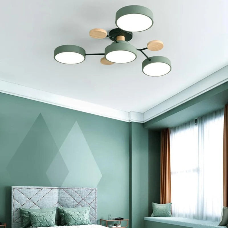 Samtida Semi-Flush LED Taklampa Carvallo