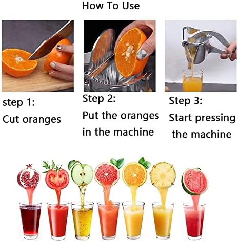 Rayvia Rostfritt Stål Citruspress för Enkel Utrinning Carvallo