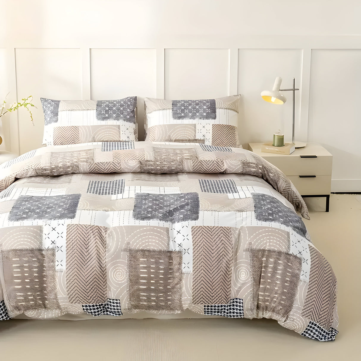 PlushNest Duntäcke Set - 3 st Mjukt & Mysigt Sängset Carvallo