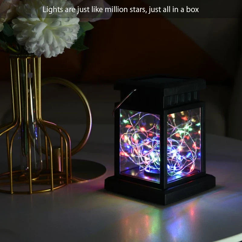 Solar LED-lampa med trådlampor – Dekorativ trädgårdslampa för utomhusbruk och terrass Carvallo