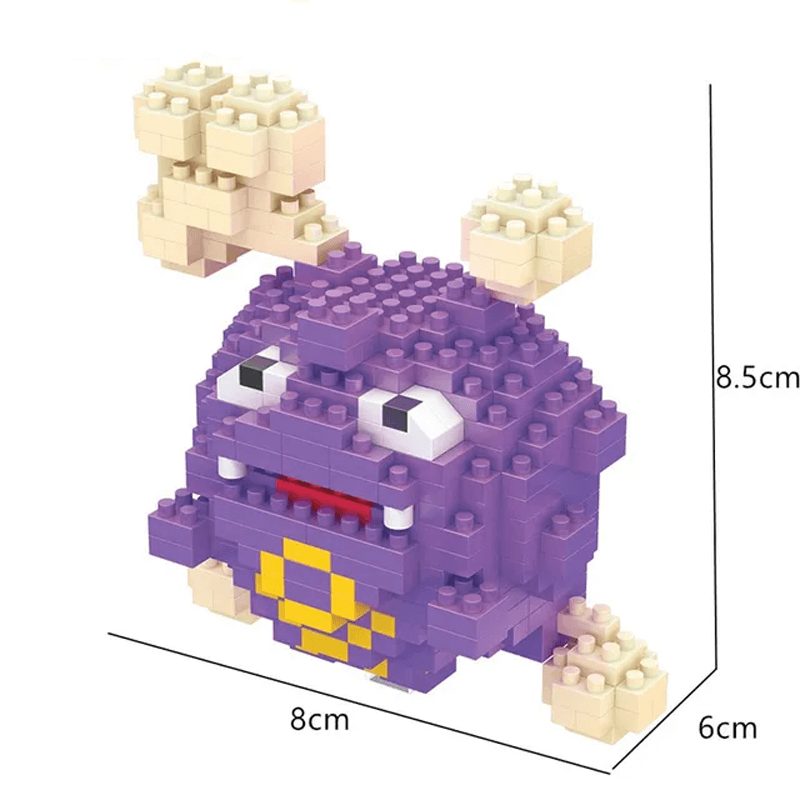 Poke Karaktärs Nanoblocks Anime Byggklossar-Byggsats-BB-Koffing-Hemnix