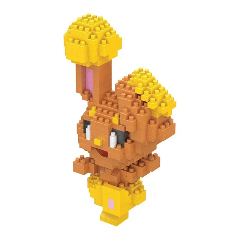 Poke Karaktärs Nanoblocks Anime Byggklossar-Byggsats-BB-Rabit-Hemnix