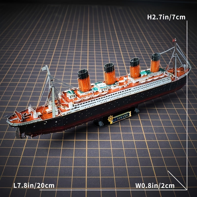 Titanic 3D Metallmodellkit – Detaljerad DIY-modell för kreativa hantverkare Carvallo