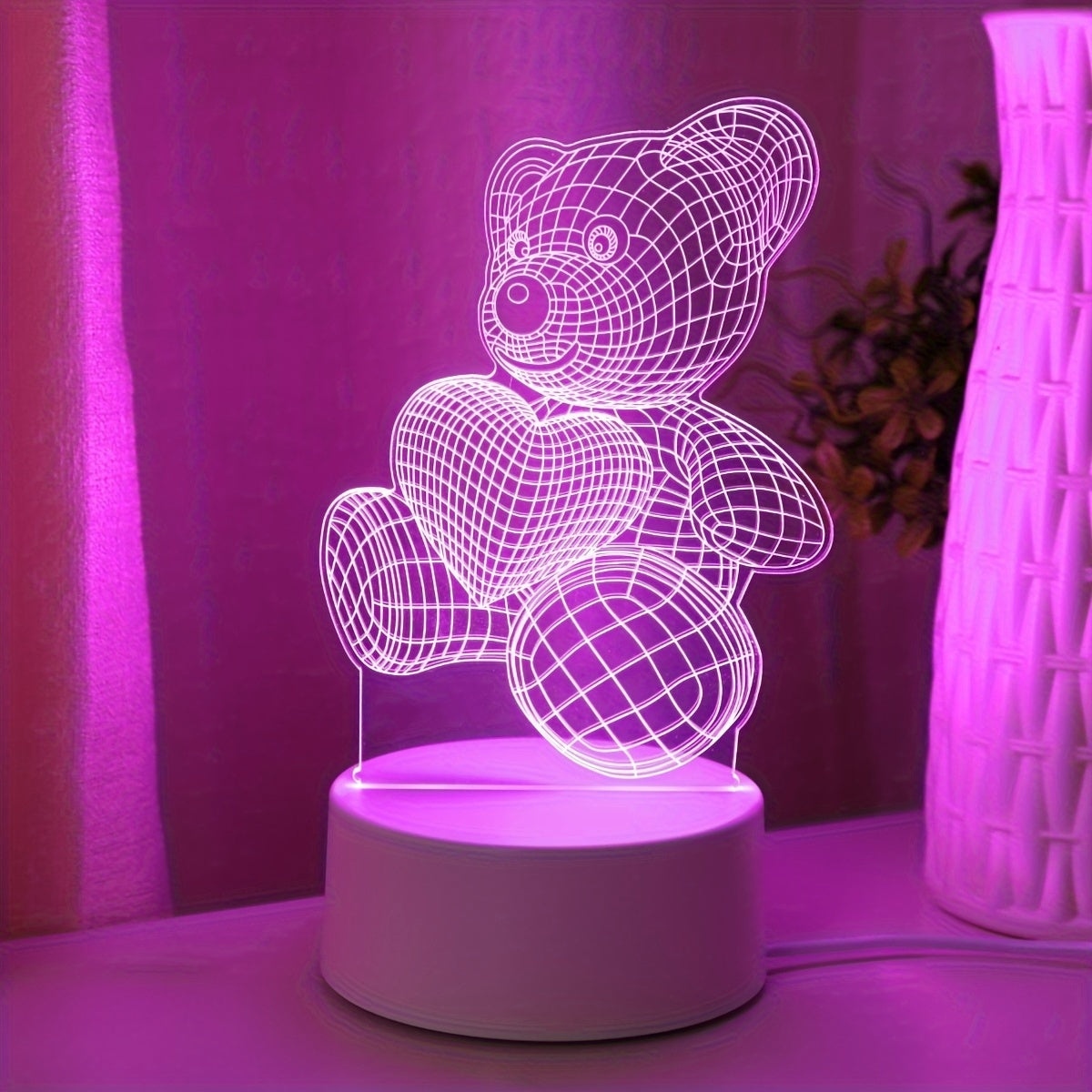 LumiBear - 3D Nallebjörn Illusion Nattlampa med Touch Control Carvallo