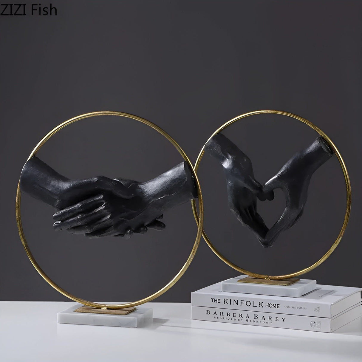 Handshake Decor - Kreativ Skakande Händer Staty för Lyxig Dekoration Carvallo