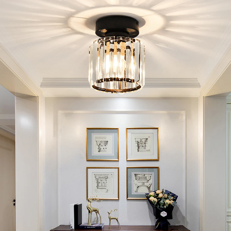 Taklampa Kristall Flush Mount Modern Armatur Carvallo