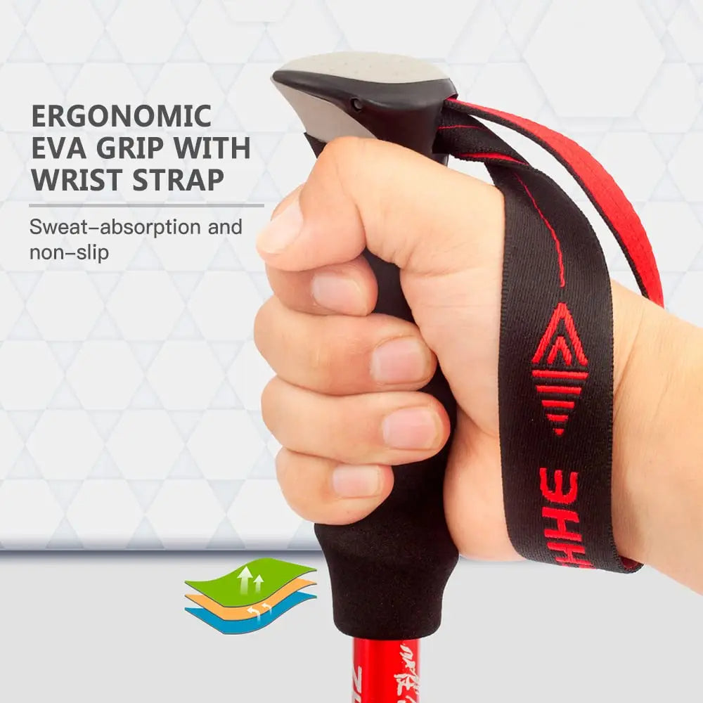 Justerbara vandringsstavar - Fällbar teleskopstav Carvallo