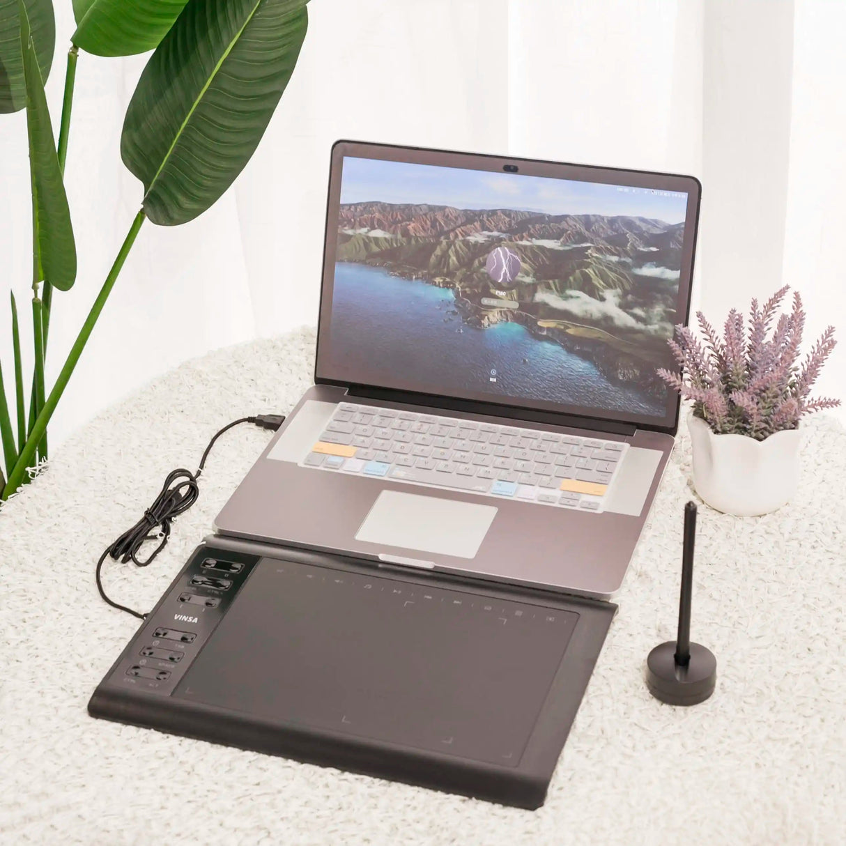 Stort digitalt ritkonsttablett skissblock med penna Carvallo