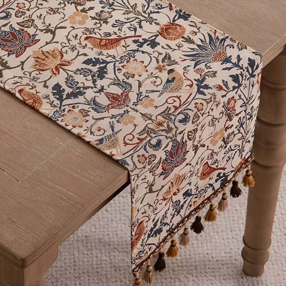 Vintage Floral & Bird Jacquard Duklopp Carvallo