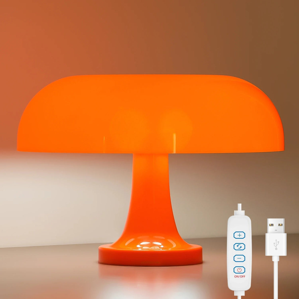 Orange Mushroom Lamp | Tidlös Dekor Carvallo