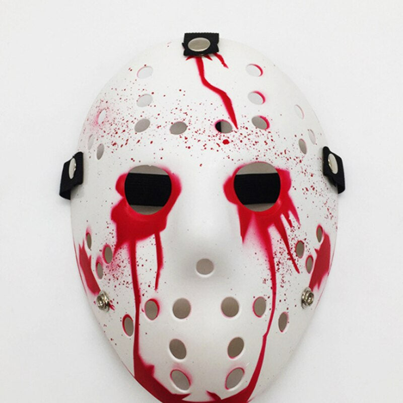 Jason Hockey Mask-Utklädnad-BB-Vit-Hemnix