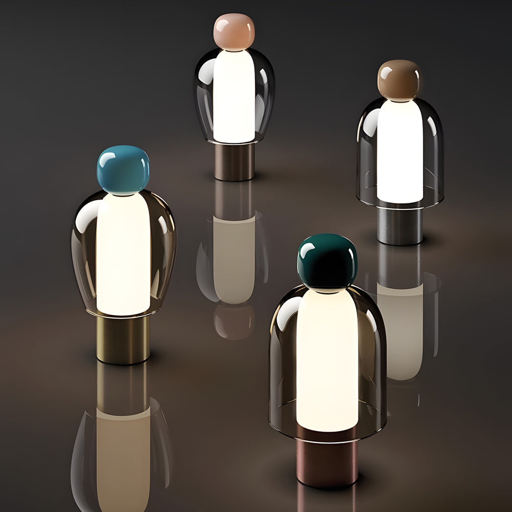 LumiGlass - Trådlös LED Bordslampa med Dimmer och Uppladdningsbart Batteri Carvallo