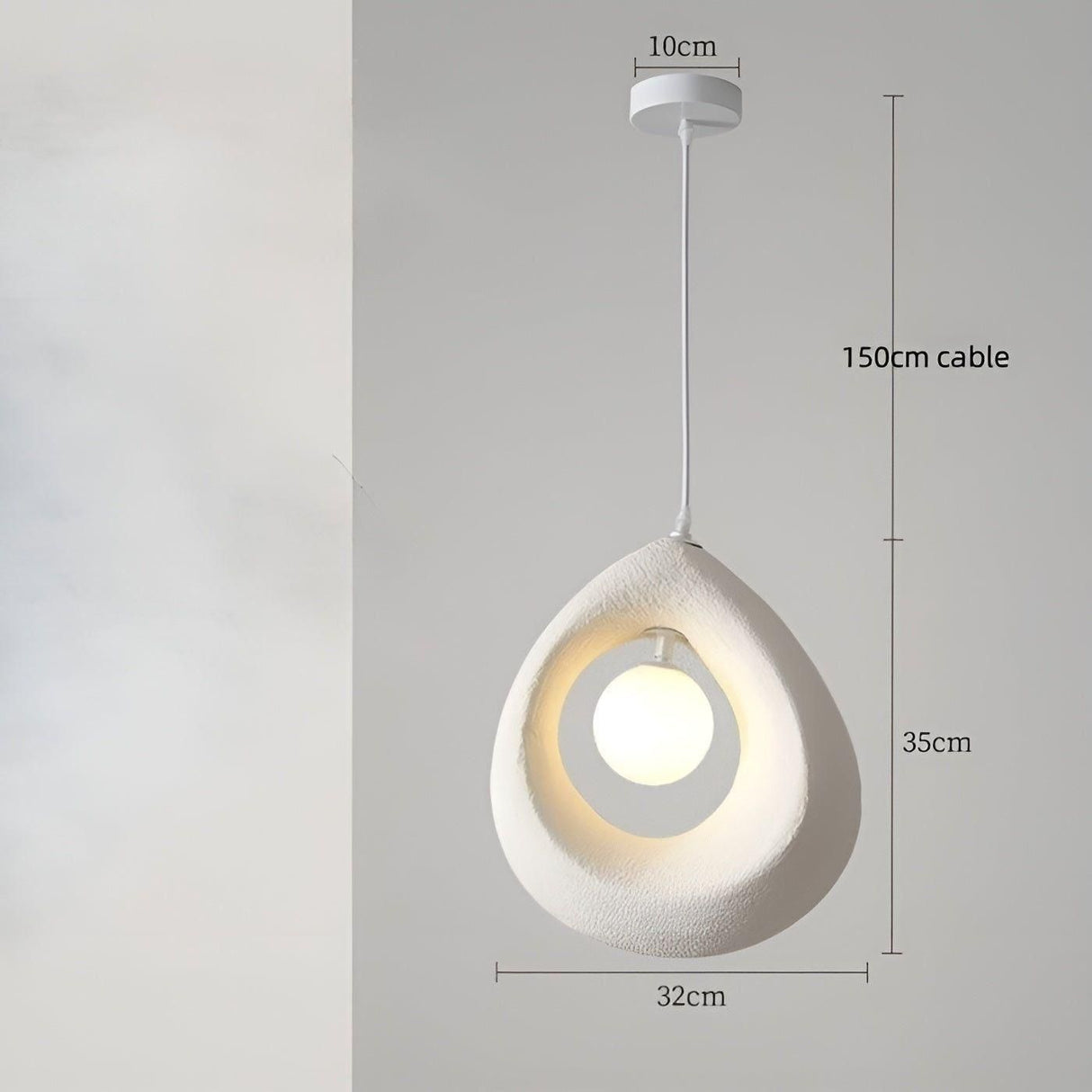 Pendellampa i Wabi-Sabi stil – Minimalistisk hängande lampa för vardagsrum och matplats Carvallo