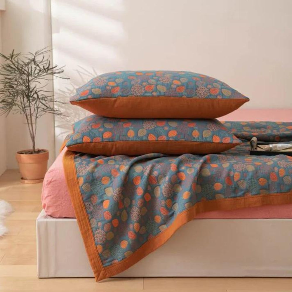 Rustik Blommig Bomullsfilt Carvallo