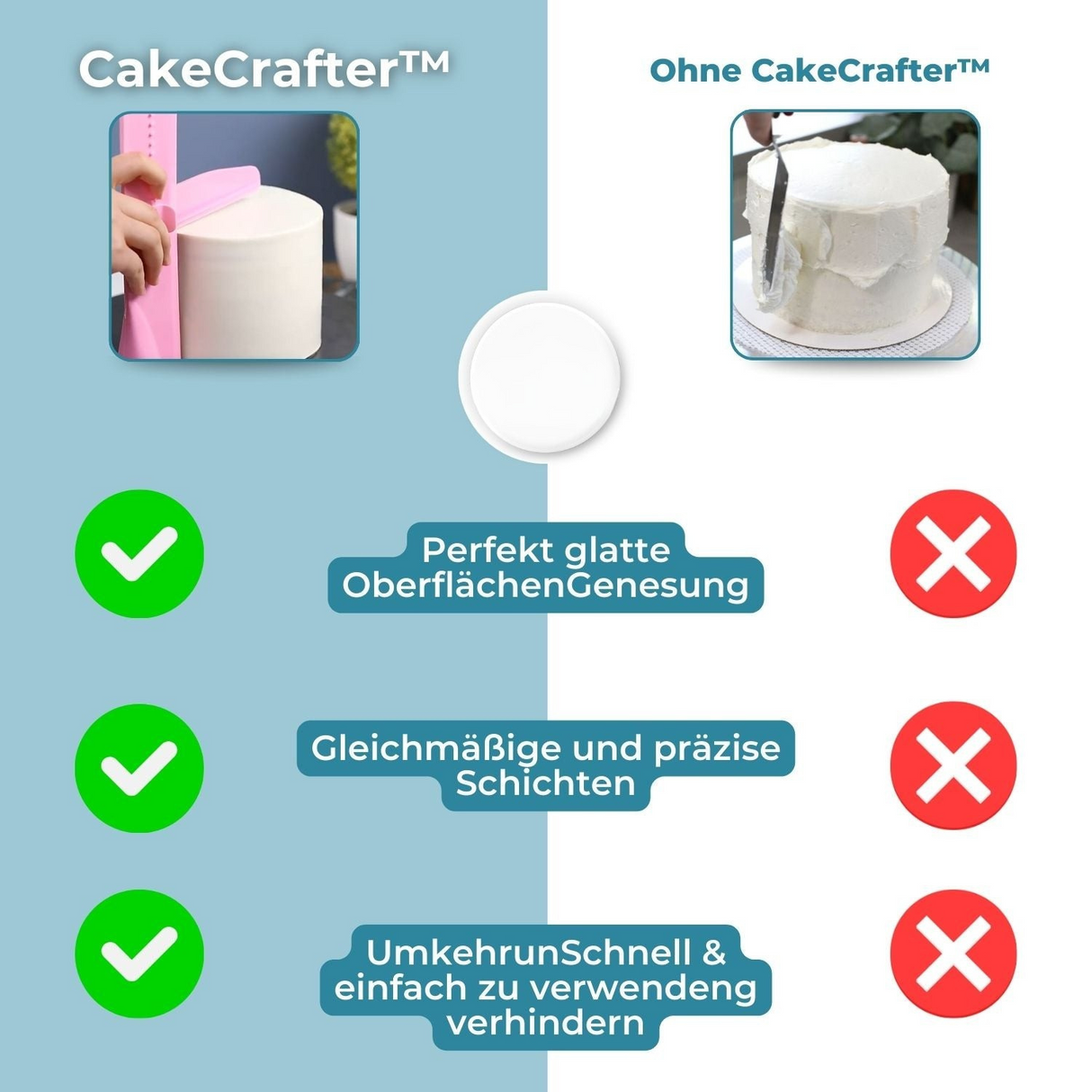 Carvallo - Justerbar tårtskyffel och utjämnare Carvallo