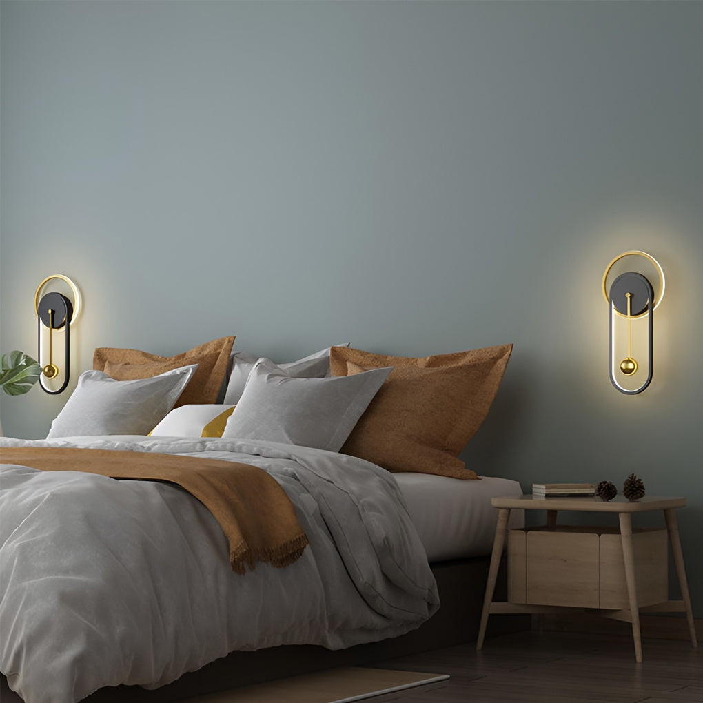 Väggklocka | Led-ljus | Tyst rörelse | Ambient glöd | Kreativ modern design Carvallo