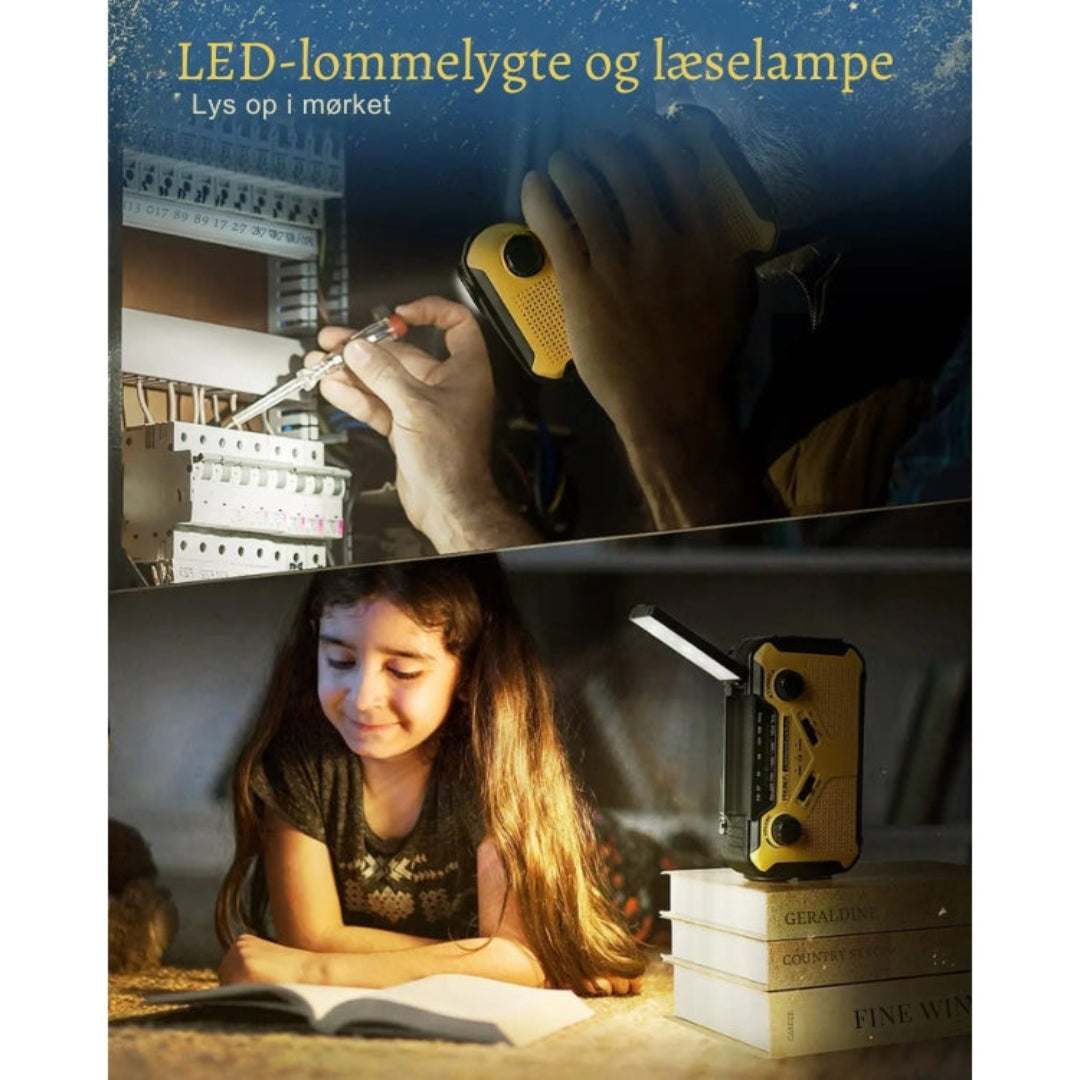 PrepMate - Bärbar nödradio och powerbank för överlevnad och friluftsliv Carvallo