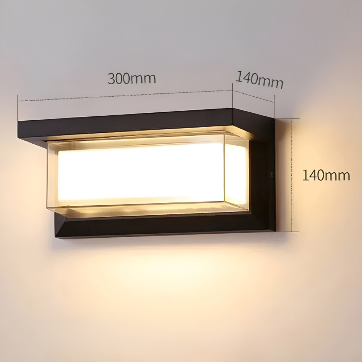 AquaSense Light - Vattentät LED-rörelsesensor-utomhusvägglampa Carvallo