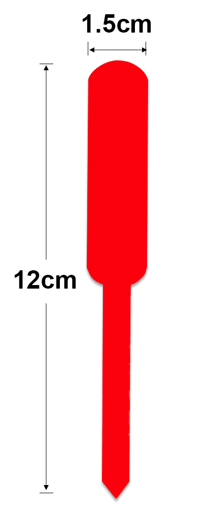Färgglada växtmarkörer i plast - Väderbeständiga och skrivbara igen Carvallo