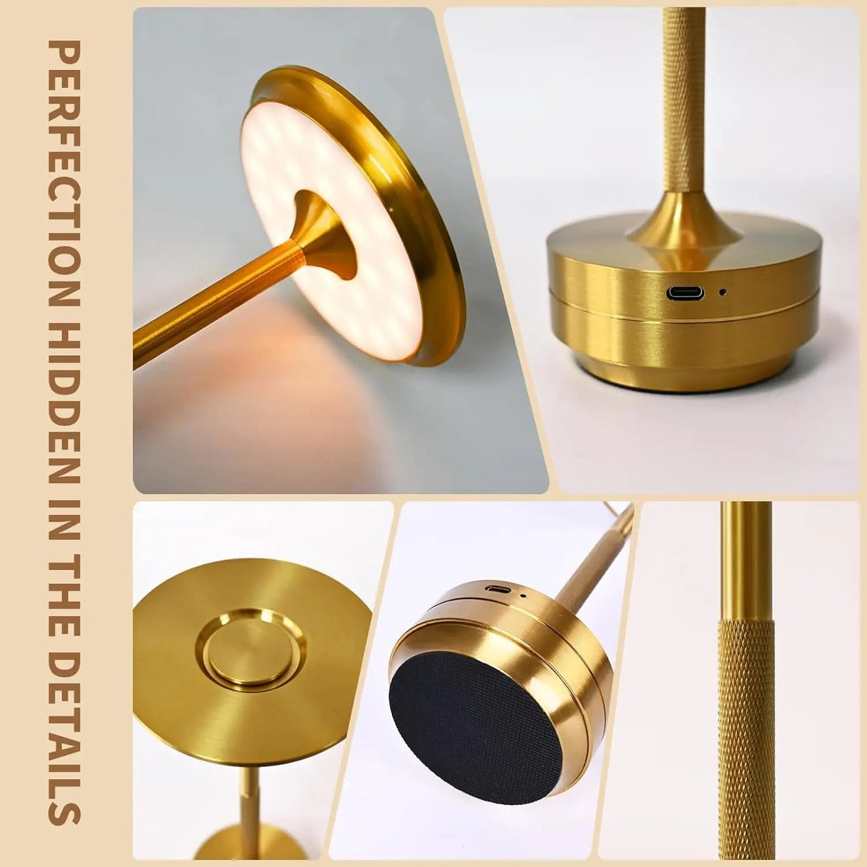 Trådlös Modern Aura Bordslampa - Trådlös Bordslampa med Touchkontroll & Modern Nordisk Design Carvallo
