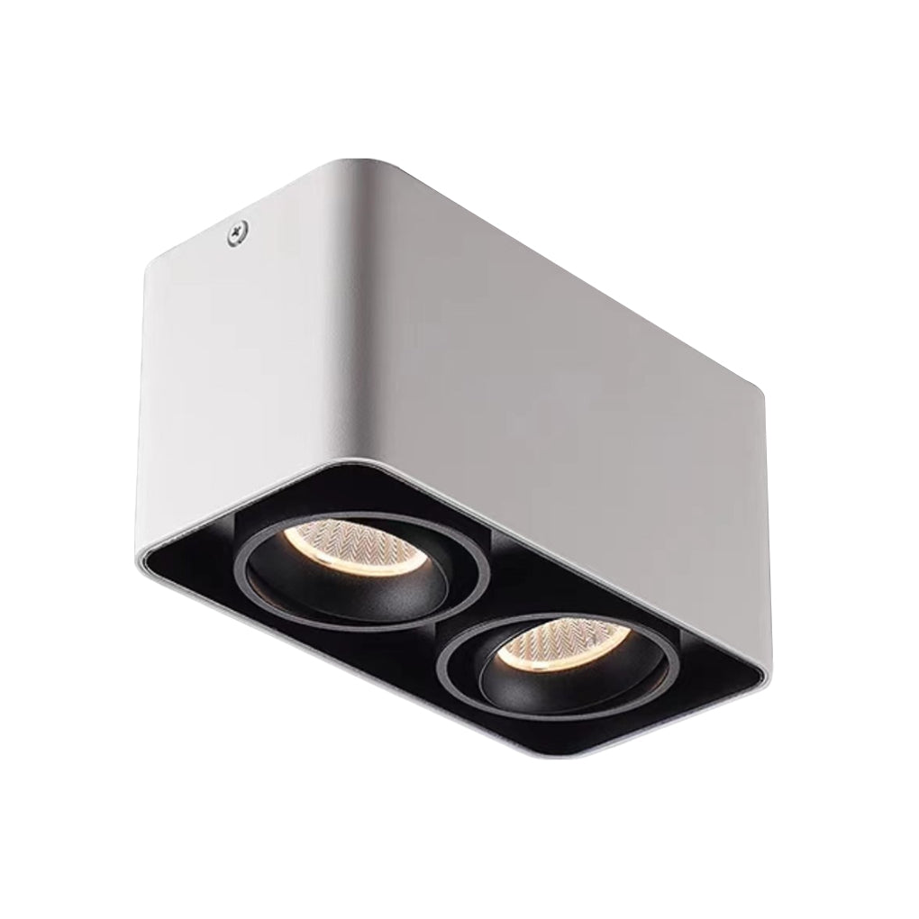 FlexiSquare - Dimbart LED Takrosettlampa med Justerbar Fyrkantig Lampfot Carvallo