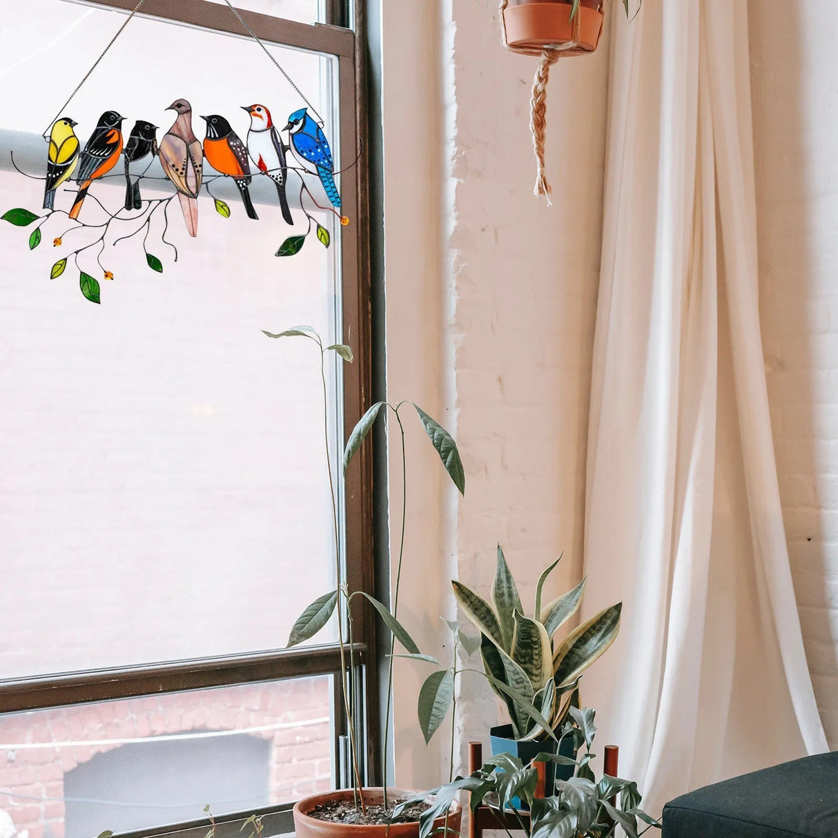 Färgat metal fågel solfångare - Gör alla rum mysigare Bellasverige