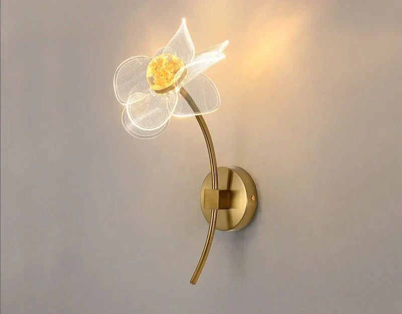 BloomGlow - Modern Blom Vägglampa med LED Belysning Carvallo
