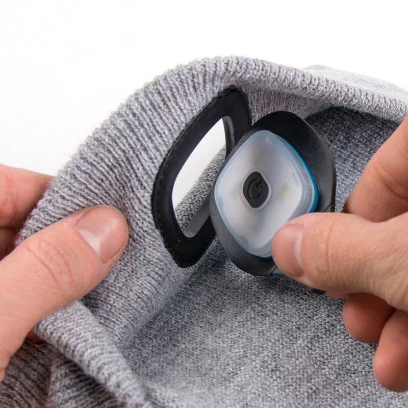 Beanie Hat med uppladdningsbar LED-huvudlampa Carvallo