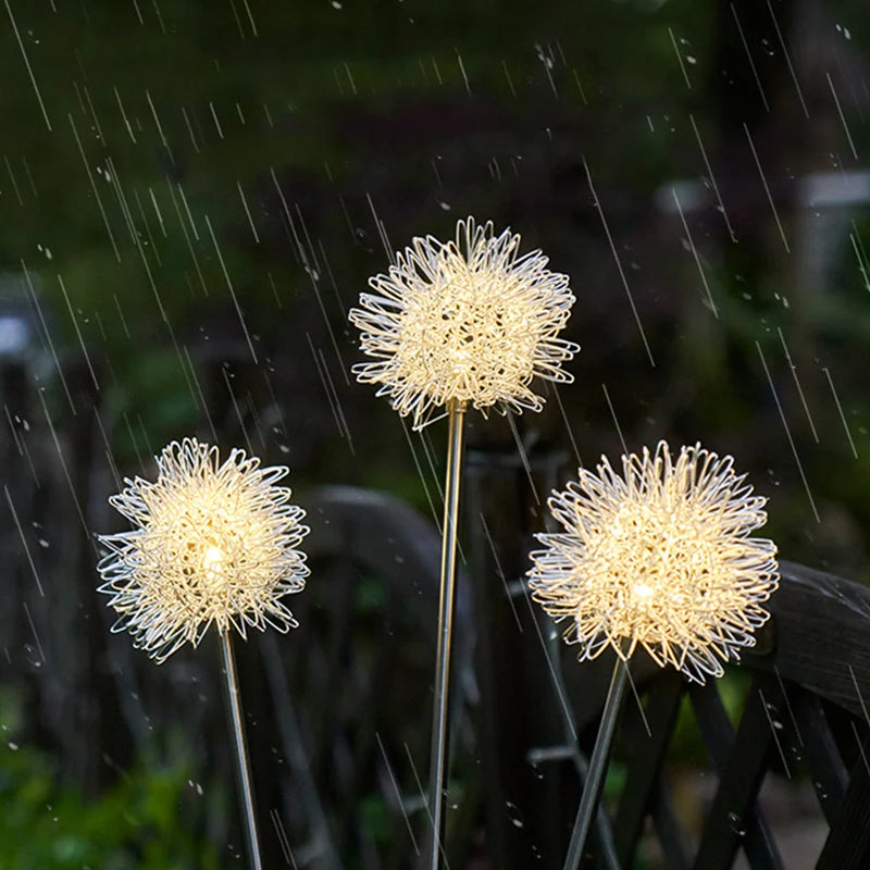 Carvallo - Vattentät solcellsträdgårdslampa i maskrosdesign Carvallo